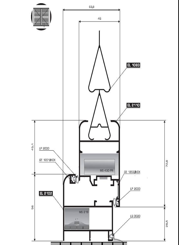 Tocuri si cercevea oblon seria 2100
